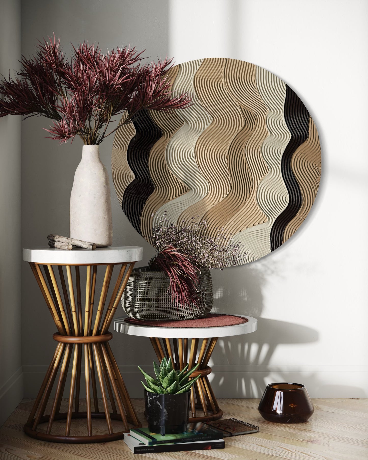 Beige and mocha round wall art
Textured 3D artwork in earthy tones
Large round canvas wall decor
Handcrafted brown textured painting
Modern minimalist round artwork
Neutral earthy wall art piece
Unique round canvas decor
Custom size round wall art commissions
Rustic-inspired textured canvas
Beige, mocha, and brown wall decor