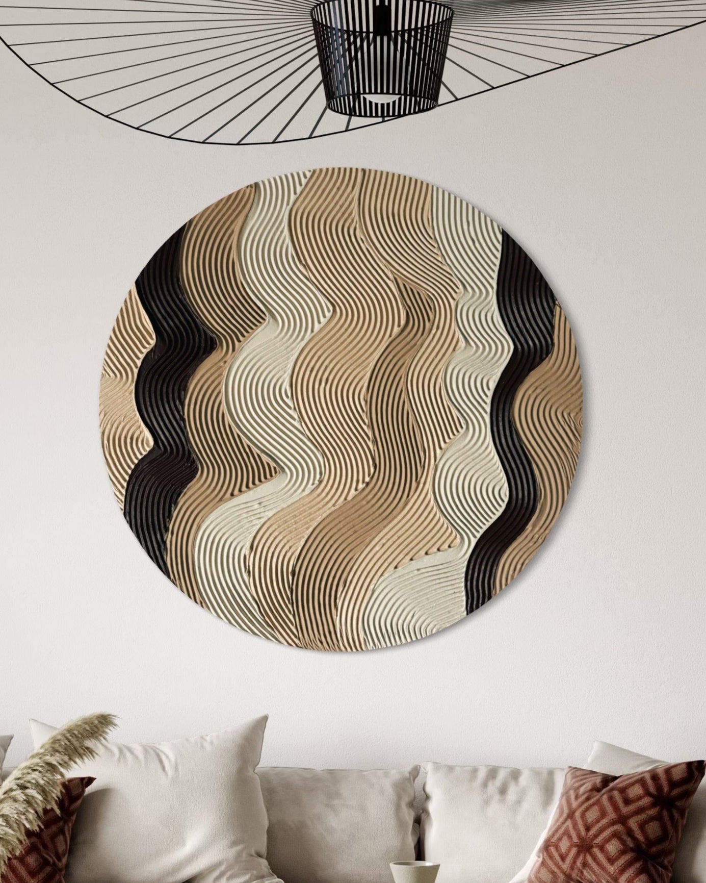 Beige and mocha round wall art
Textured 3D artwork in earthy tones
Large round canvas wall decor
Handcrafted brown textured painting
Modern minimalist round artwork
Neutral earthy wall art piece
Unique round canvas decor
Custom size round wall art commissions
Rustic-inspired textured canvas
Beige, mocha, and brown wall decor