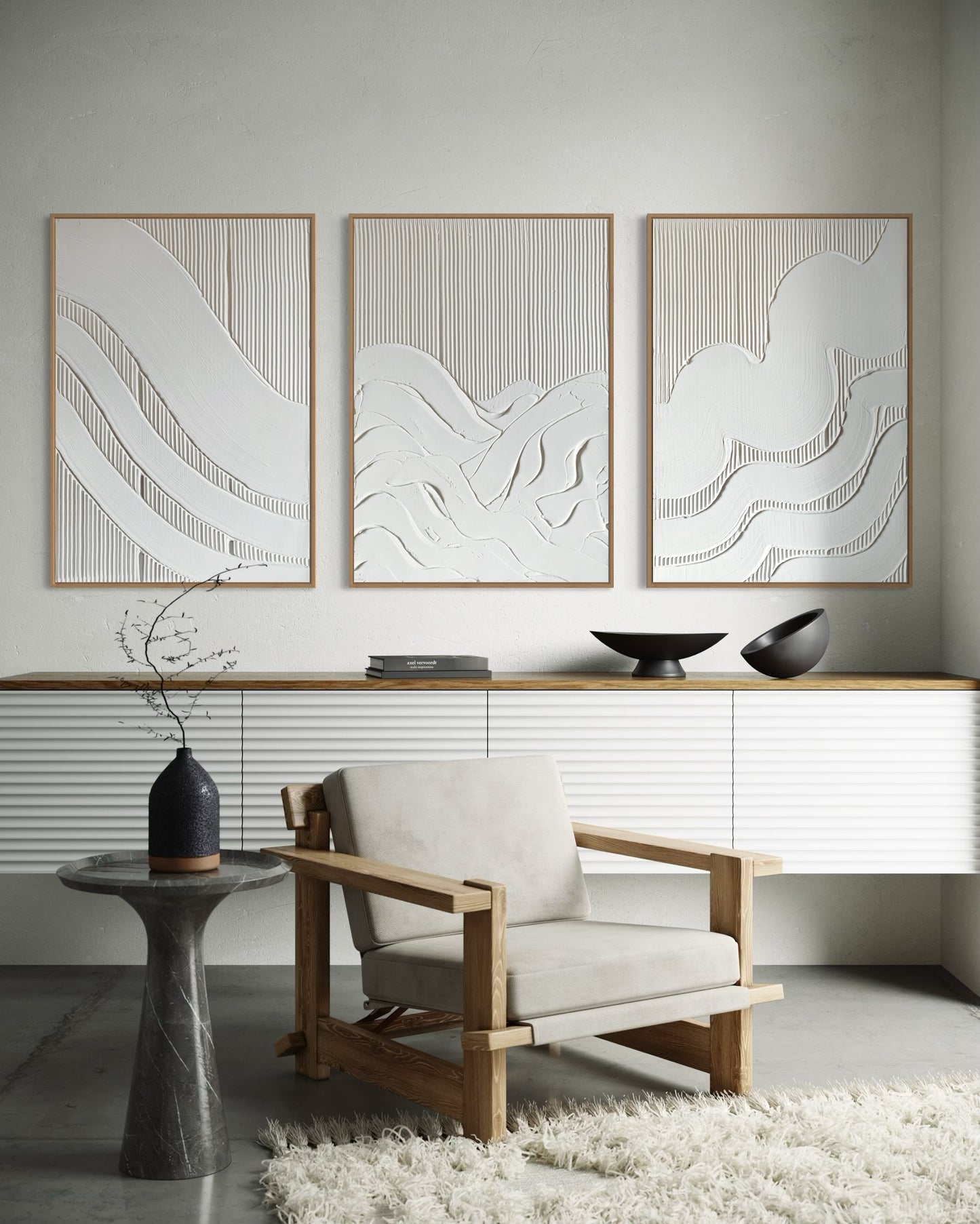 SET OF 3 KERES WHITE