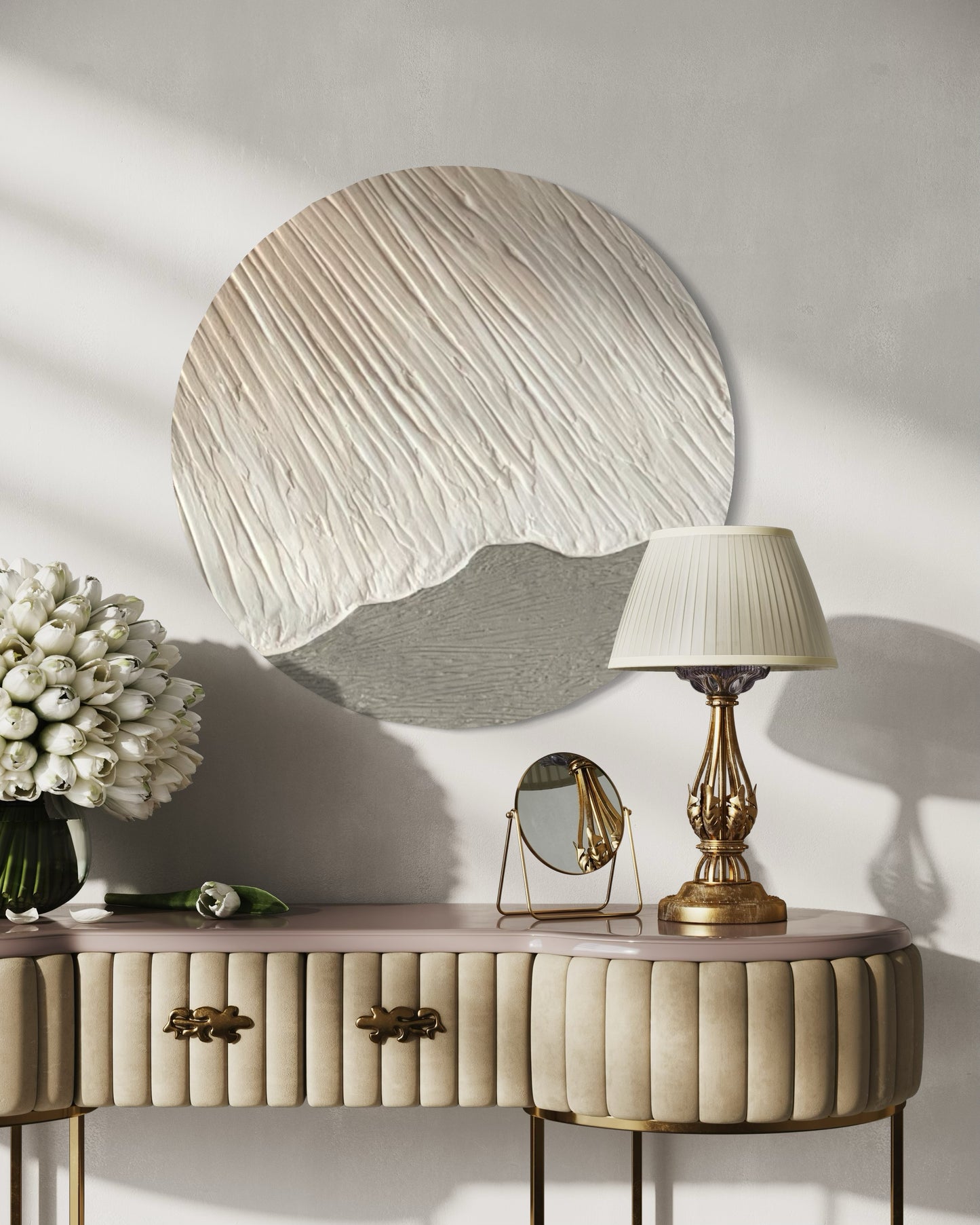 WAVES Beige Round