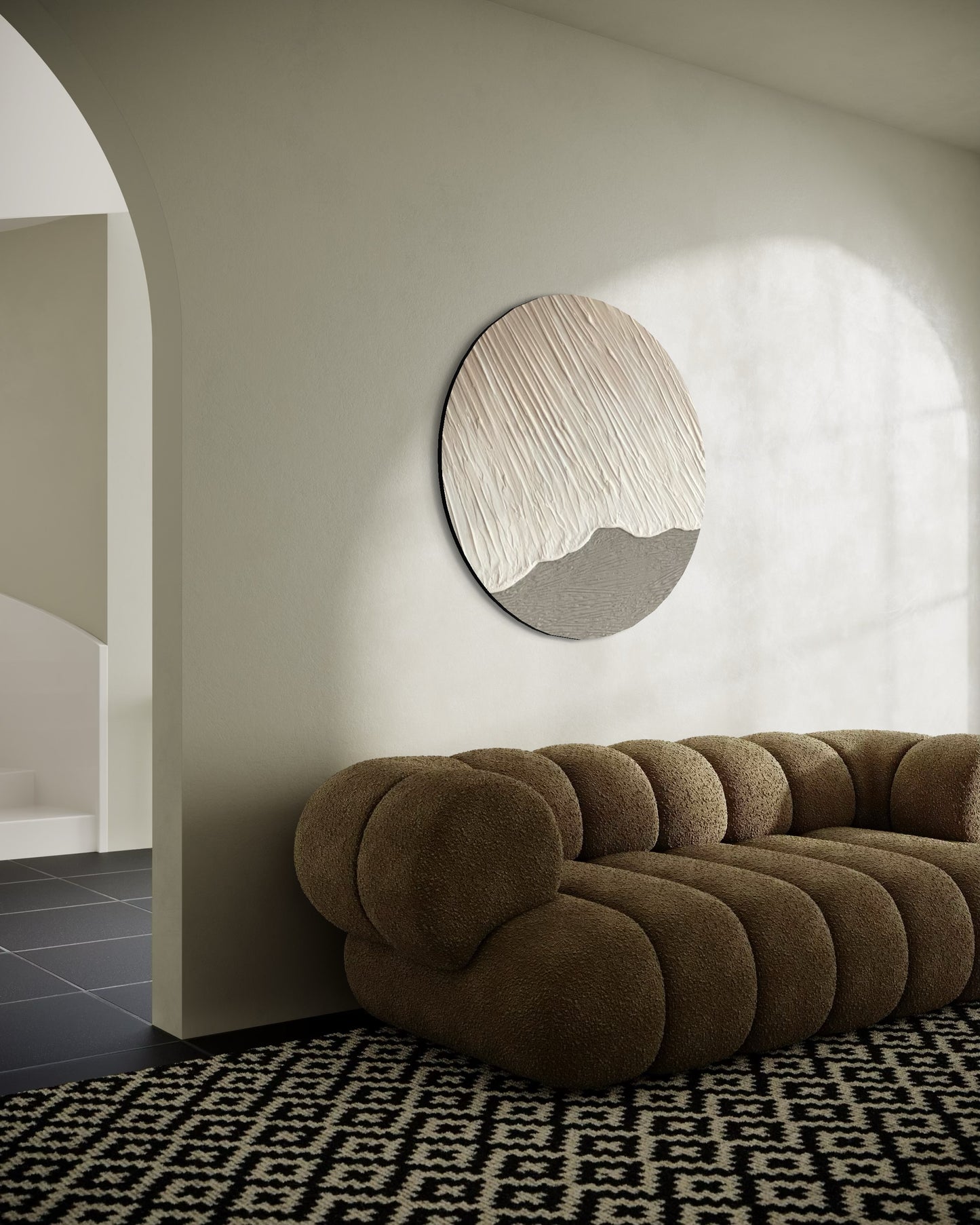 WAVES Beige Round