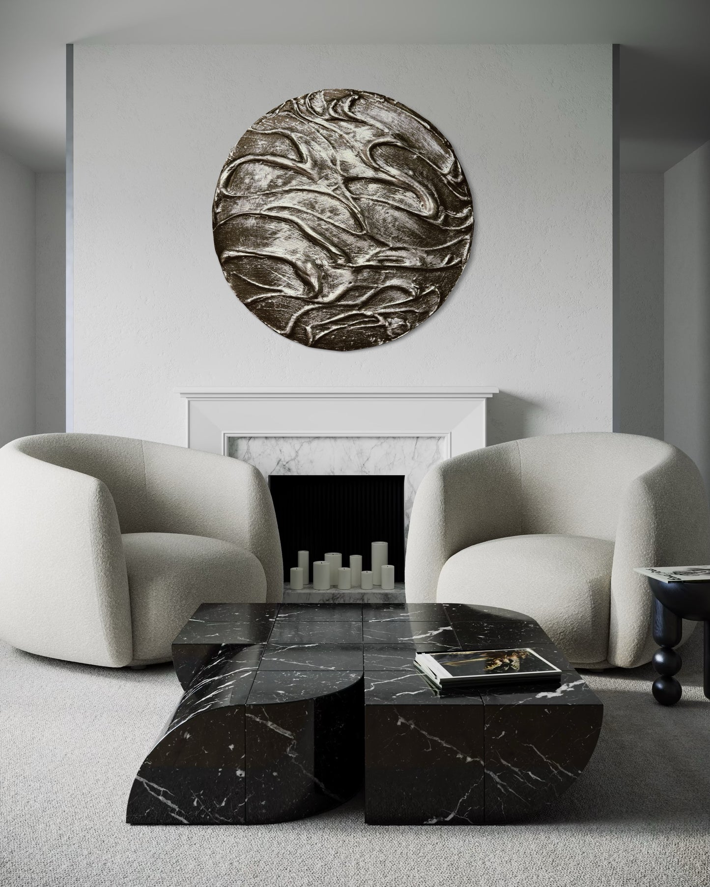 Silver and black round textured wall art
Celestial-inspired moon artwork
Handcrafted mystical abstract painting
Modern cosmic wall decor
Lunar texture 3D canvas art
No-frame silver and black moon painting
Spiritual and magical wall art
Contemporary moon-inspired artwork
Handmade cosmic energy decor
Ethereal statement wall art for modern interiors