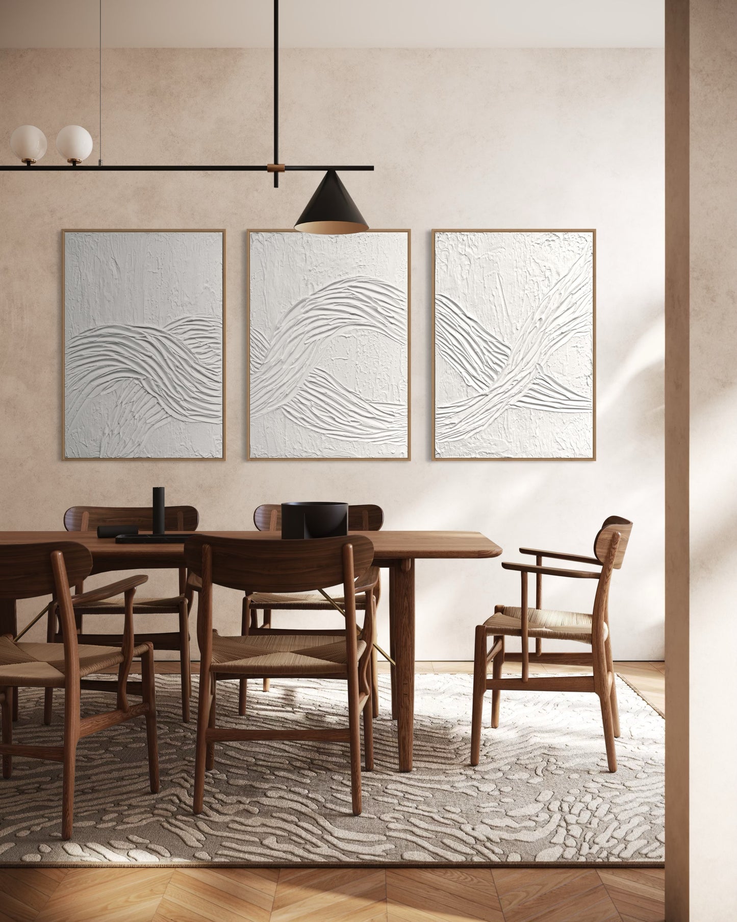 White textured wall art set
Frequency-inspired abstract artwork
Mystical aura wall decor
Handcrafted 3D triptych paintings
Modern minimalist canvas art
Framed white abstract artwork set
Sound wave-inspired textured art
Large spiritual modern wall decor
Handmade energy flow abstract paintings
Contemporary white-on-white art
