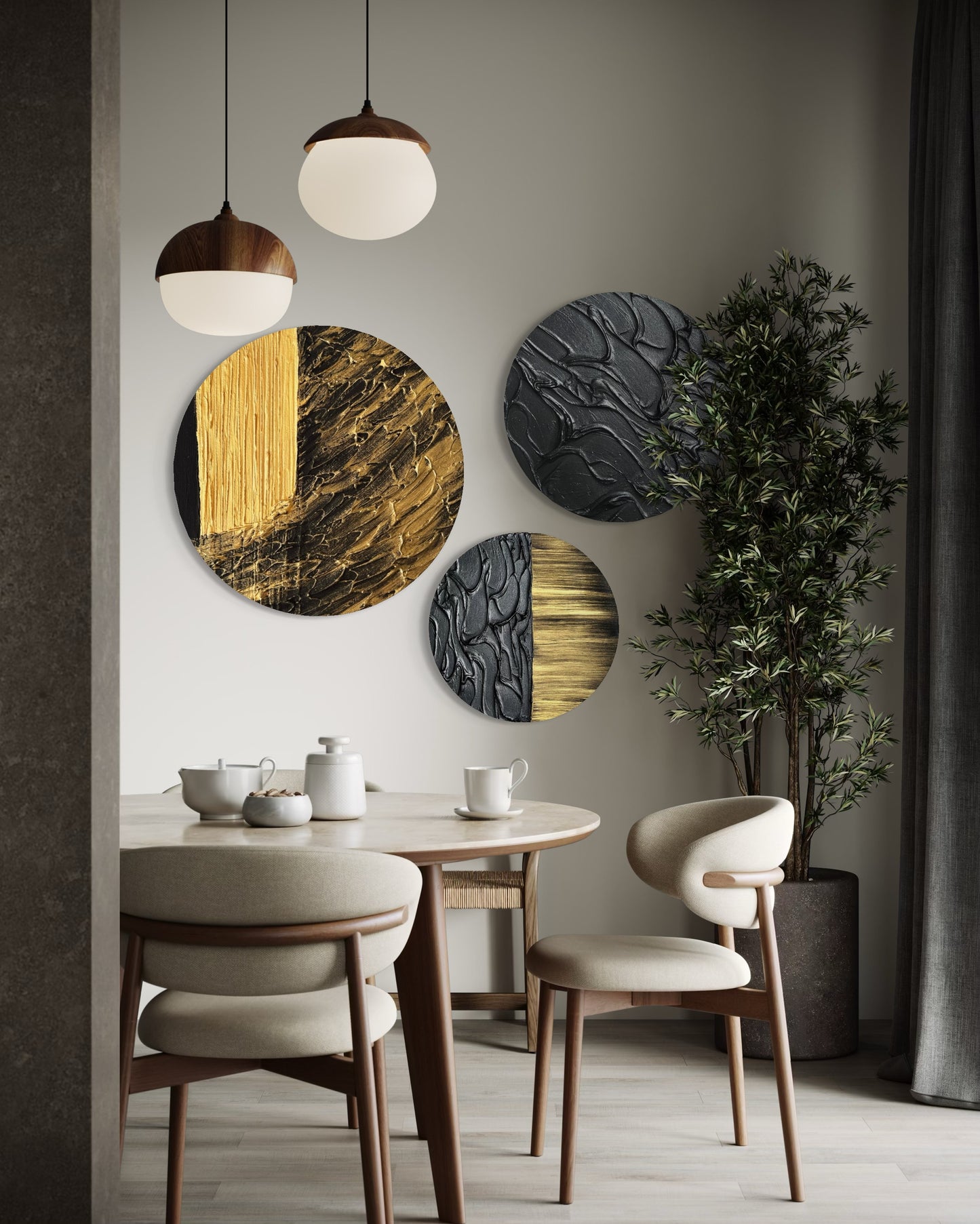 TRIO BLACK GOLD Round