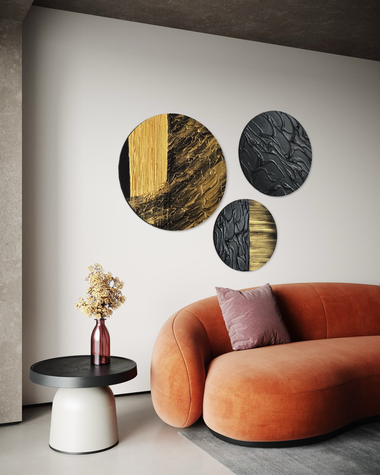 TRIO BLACK GOLD Round