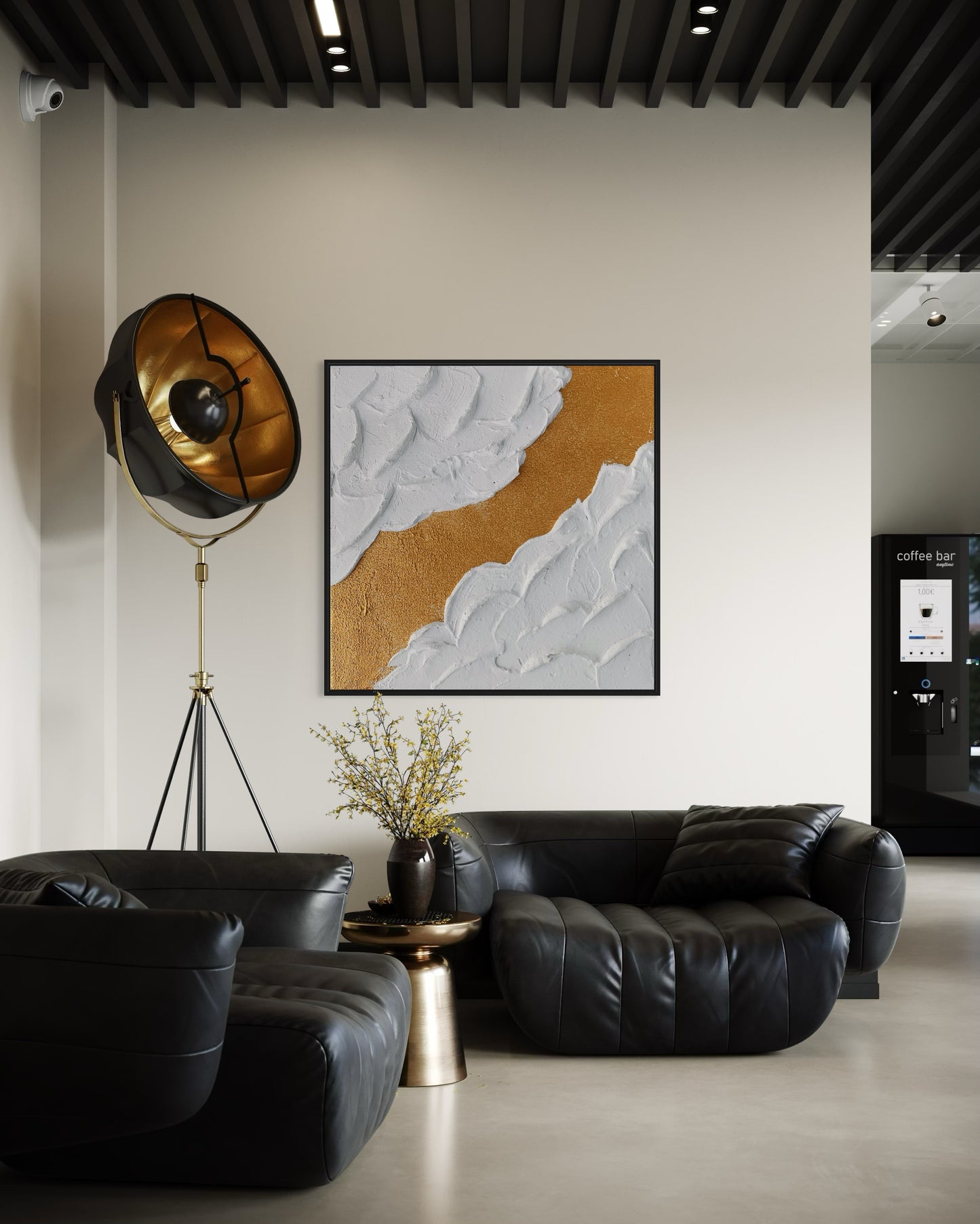 Transform your space with GOLDIE – a modern, textured wall art piece crafted to add elegance and sophistication to any interior. Featuring a striking combination of gold and white, this artwork is designed to bring warmth and radiance to your decor. Made on a rectangular or square canvas, GOLDIE offers versatile display options, allowing it to be hung either horizontally or vertically to perfectly suit your space.