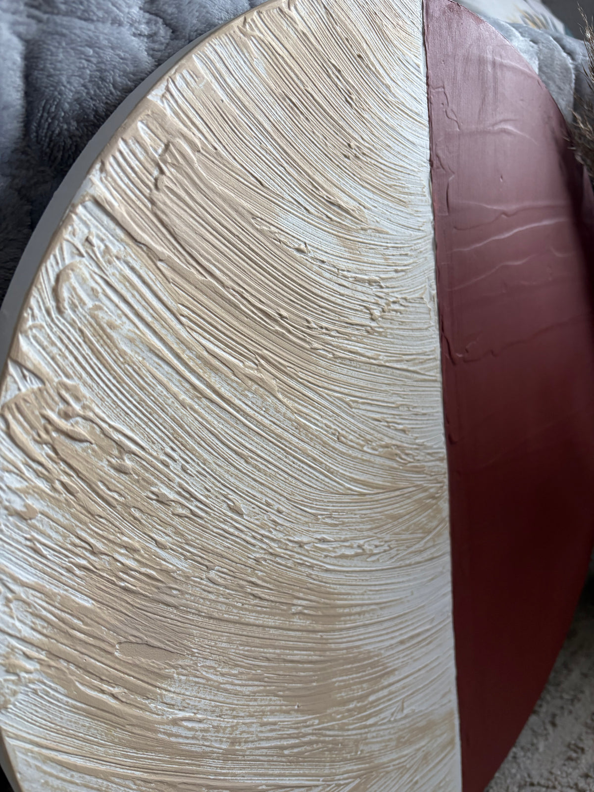 SULIS rund 50cm | Strukturierte Wandkunst