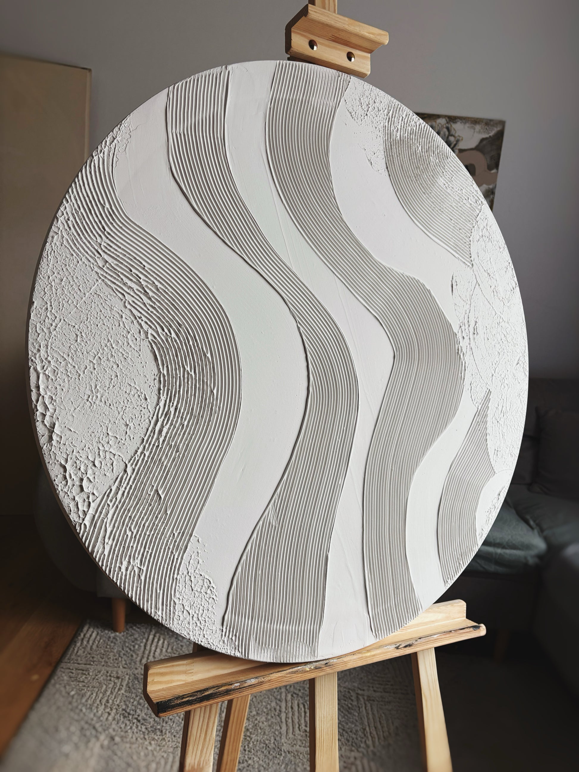 Harmony okrągły obraz strukturalny w bieli