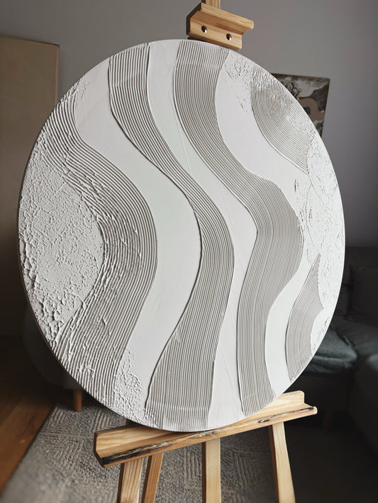 Harmony okrągły obraz strukturalny w bieli