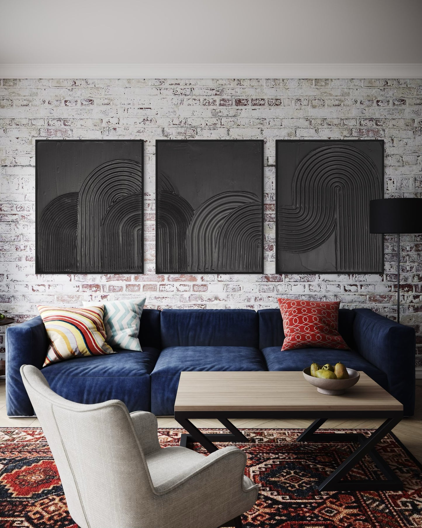 Black textured wall art set
Minimalist 3D artwork trio
Modern arches canvas art
Handmade wall decor set
Unique abstract wall art
Zen-inspired minimalist design
Contemporary textured painting
Luxury black home decor
Large 3D wall art