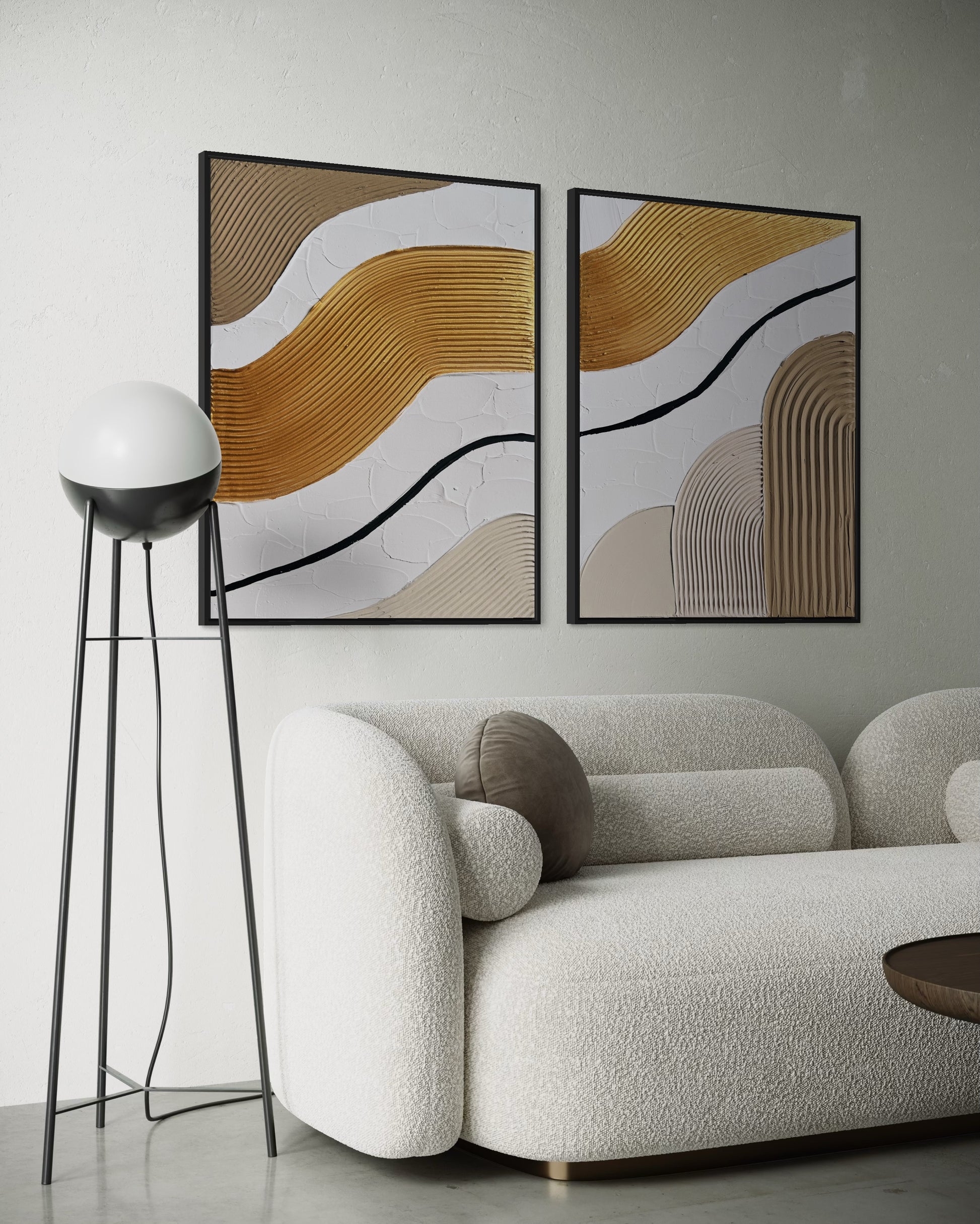 Minimalist textured wall art set
Modern 3D canvas duo
Neutral abstract art pieces
Contemporary textured wall decor
Unique handmade art for living room