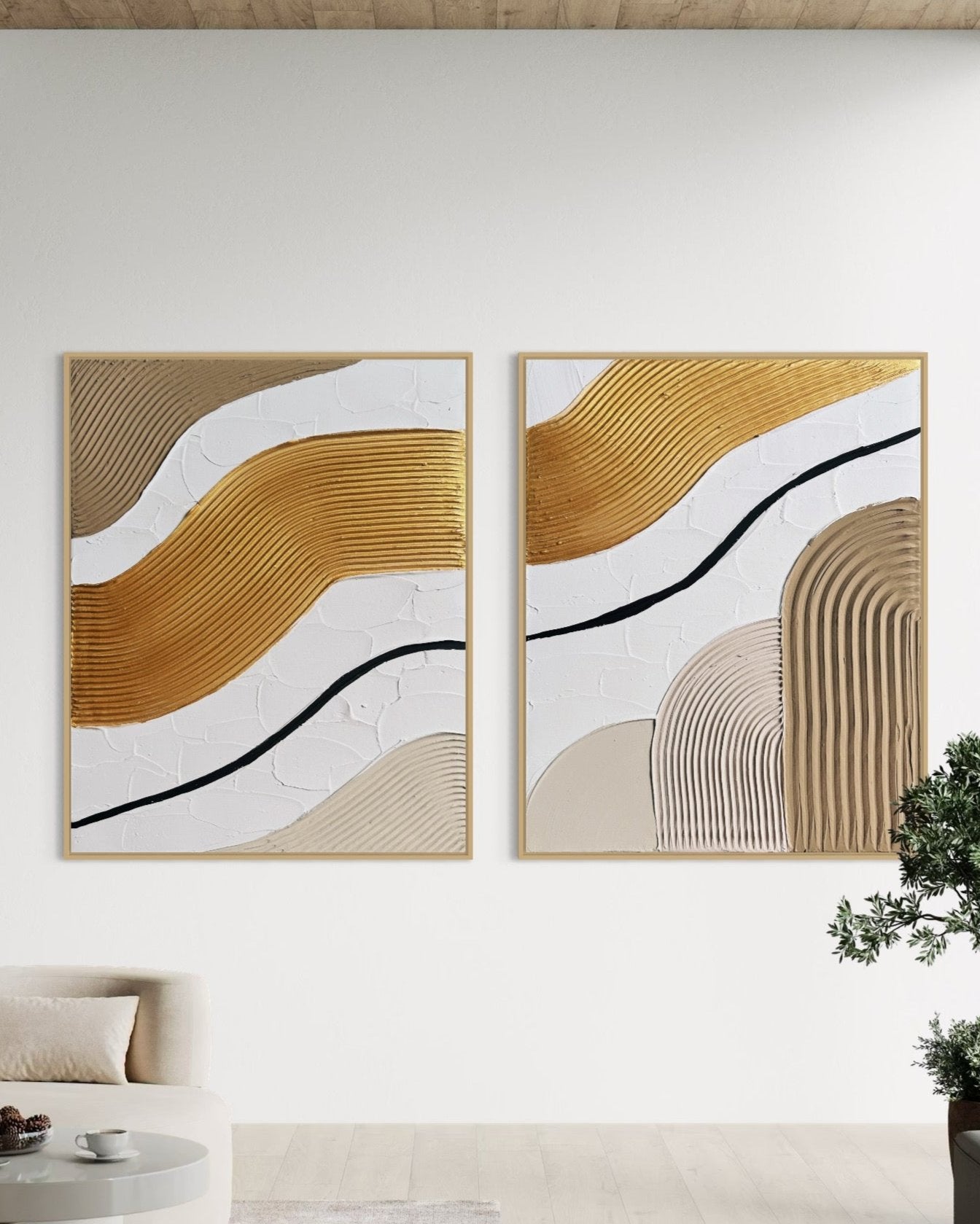 Minimalist textured wall art set
Modern 3D canvas duo
Neutral abstract art pieces
Contemporary textured wall decor
Unique handmade art for living room