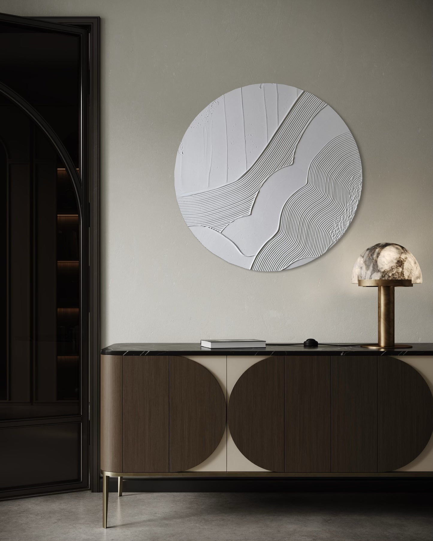 HARMONY II okrągły 70cm | Obraz strukturalny