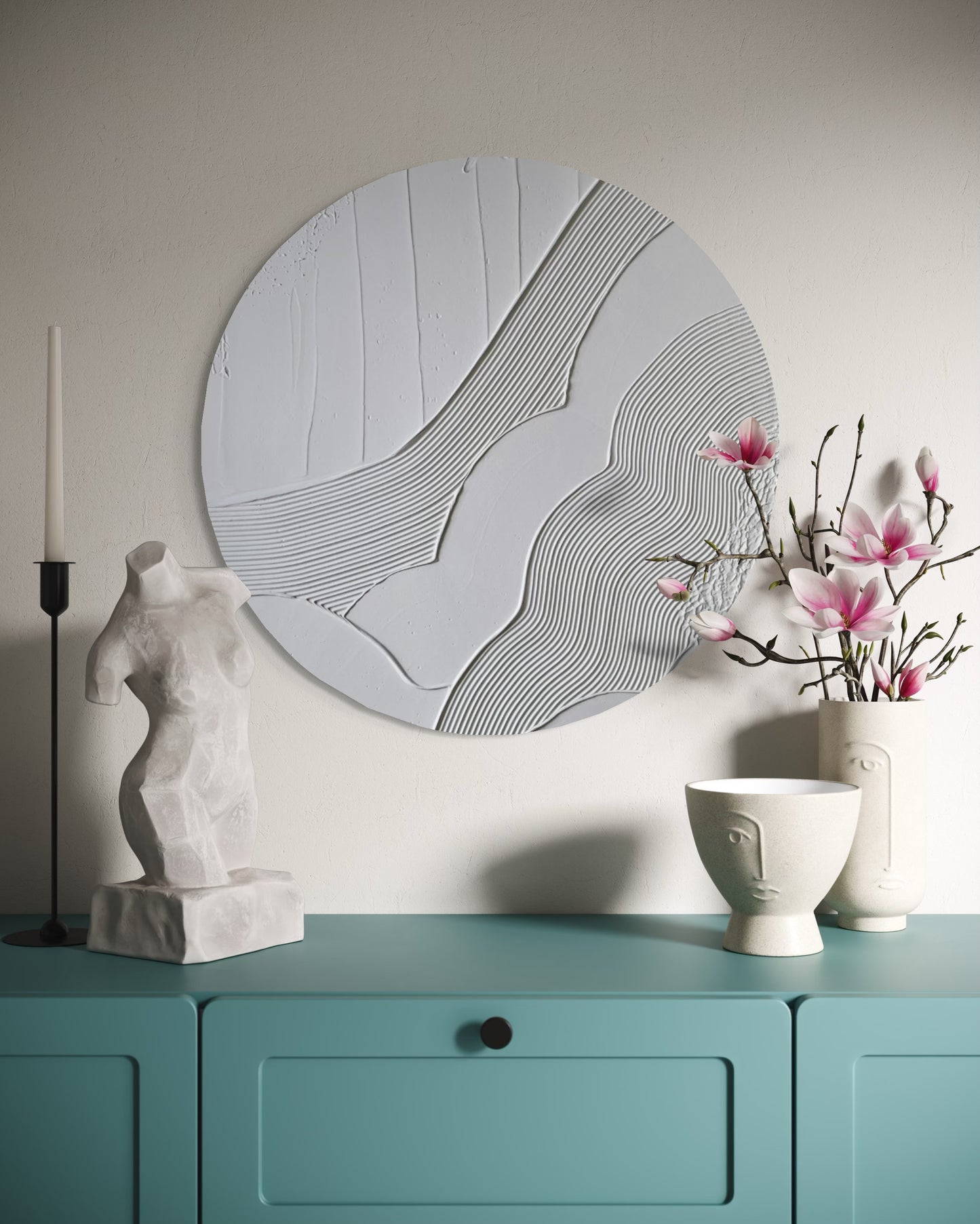 HARMONY II okrągły 70cm | Obraz strukturalny