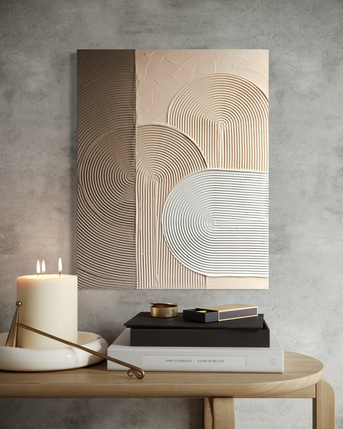 ZEN ARCH X Beige | Strukturierte Wandkunst