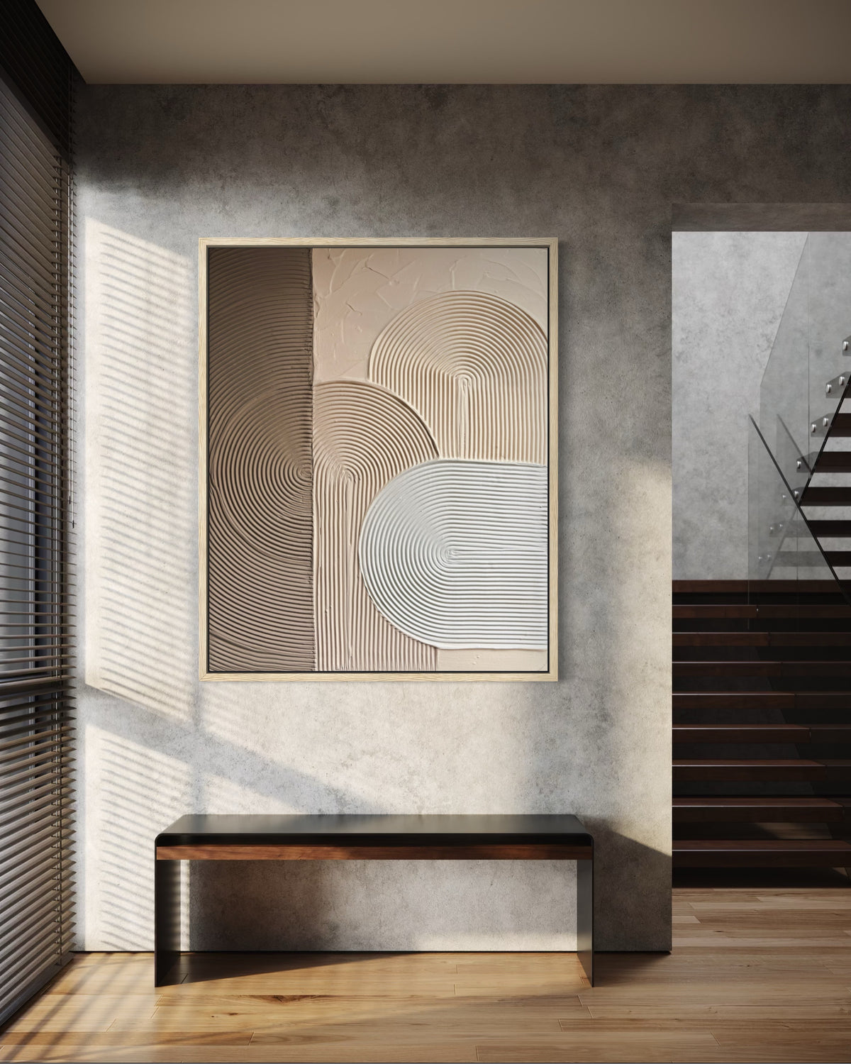 ZEN ARCH X Beige | Strukturierte Wandkunst