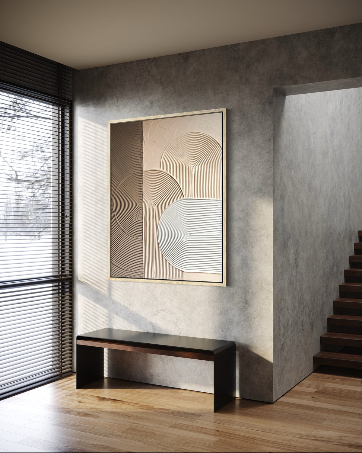 ZEN ARCH X Beige | Strukturierte Wandkunst