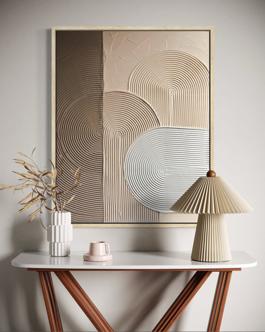 ZEN ARCH X Beige | Textured Wall Art