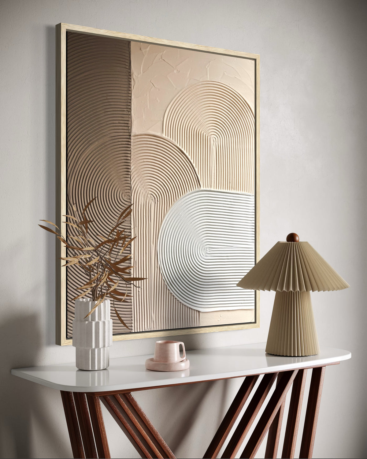 ZEN ARCH X Beige | Strukturierte Wandkunst