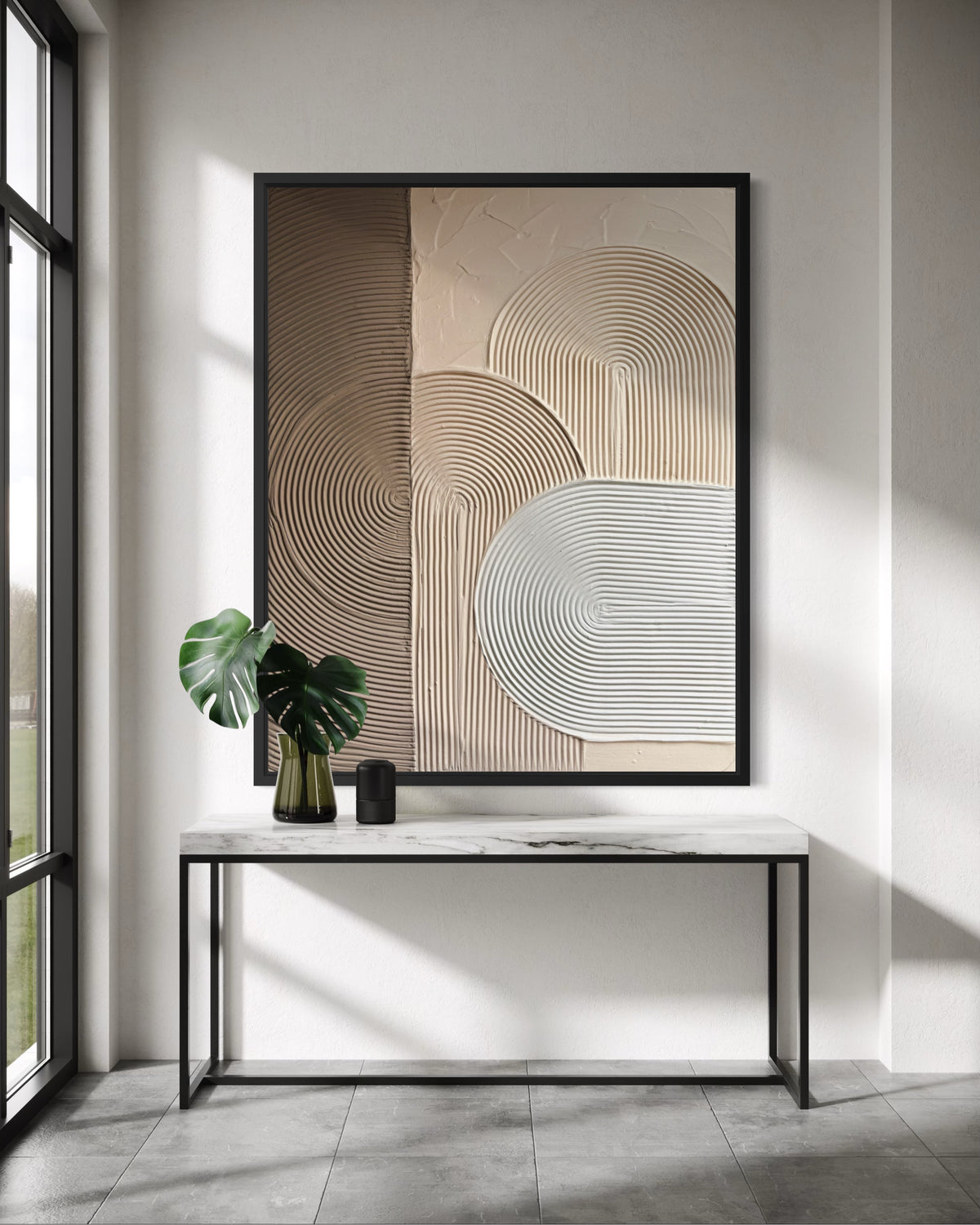 ZEN ARCH X Beige | Strukturierte Wandkunst