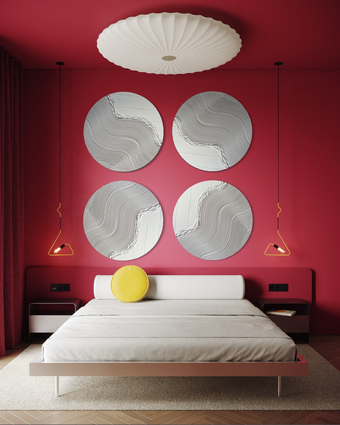 round wall art
textured wall art
3D wall art
modern wall decor
minimalist wall art
japandi wall decor
sculptural wall art
large wall art set
neutral wall art
contemporary wall decor