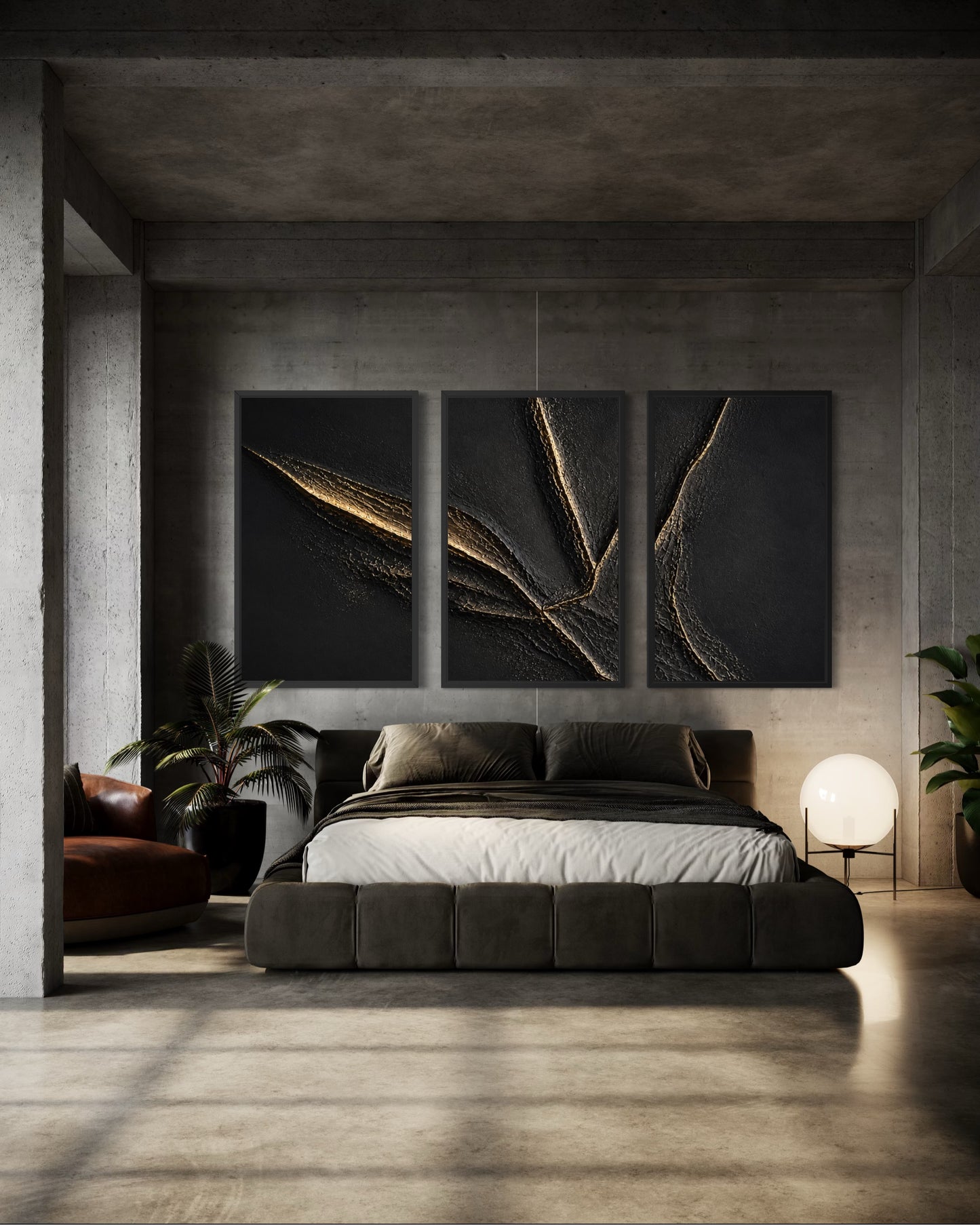 textured wall art set of 3 modern artwork