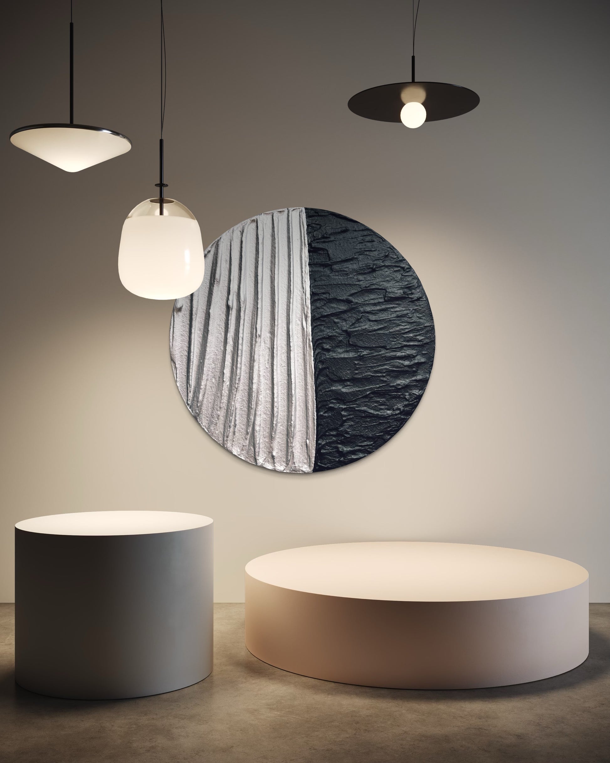Silver and black round textured wall art
Celestial-inspired moon artwork
Handcrafted mystical abstract painting
Modern cosmic wall decor
Lunar texture 3D canvas art
No-frame silver and black moon painting
Spiritual and magical wall art
Contemporary moon-inspired artwork
Handmade cosmic energy decor
Ethereal statement wall art for modern interiors