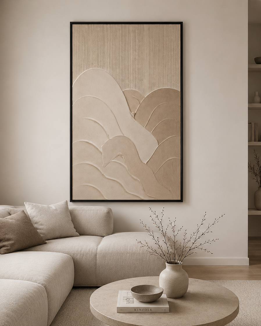 KERES Beige | Textured Wall Art