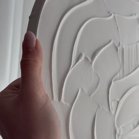 OCEA obraz strukturalny, okrągły obraz abstrakcyjny 3D. Fale 