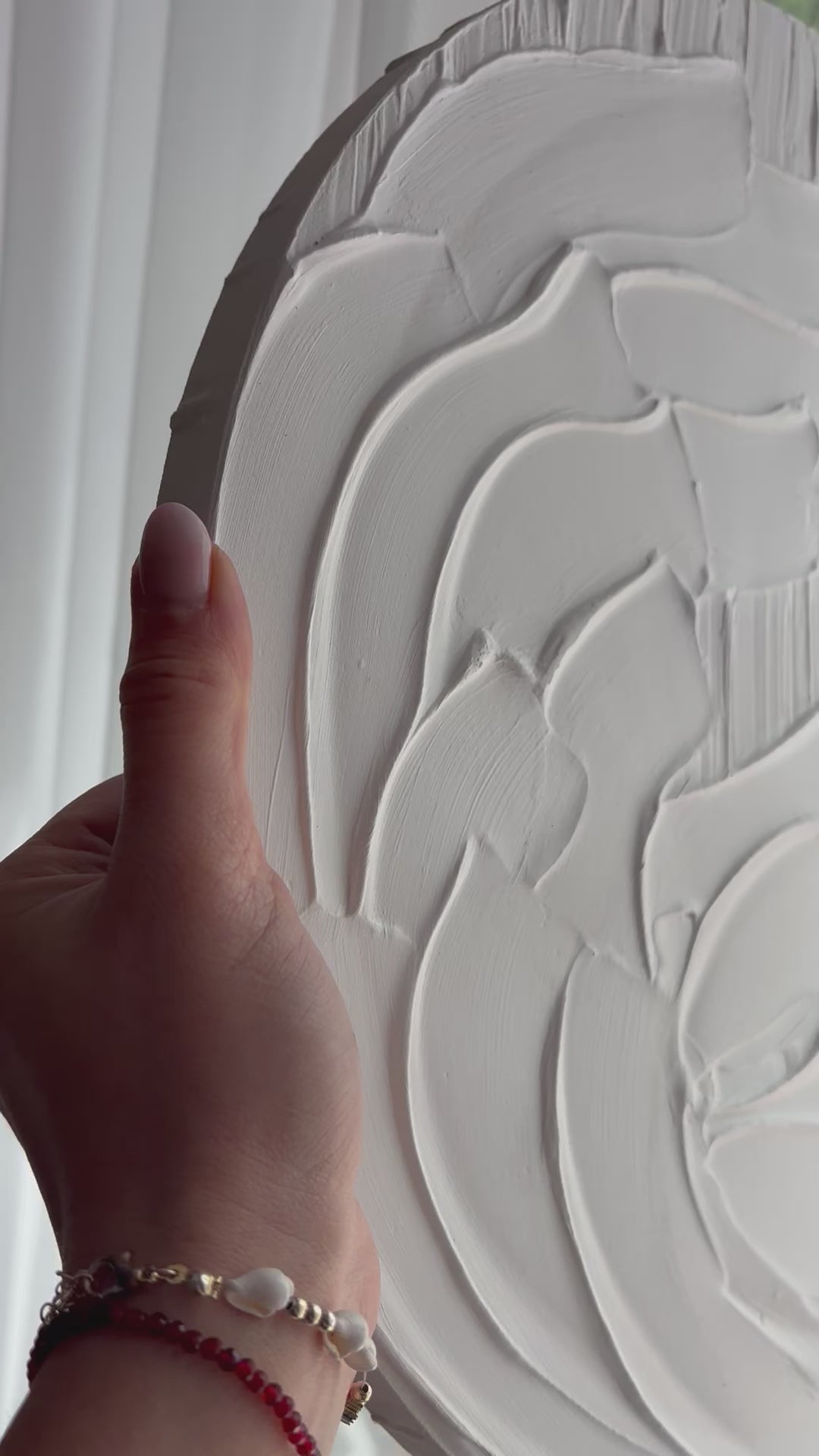OCEA obraz strukturalny, okrągły obraz abstrakcyjny 3D. Fale 
